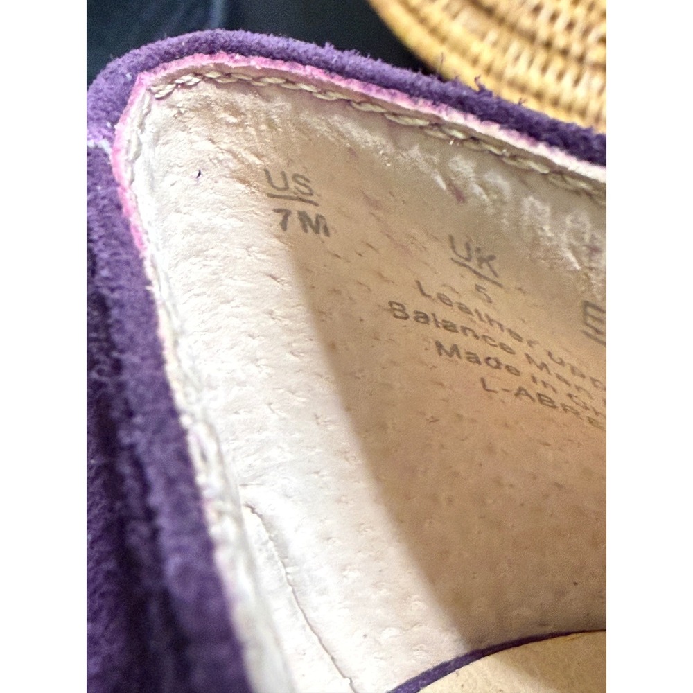 Franco Sarto Purple Suede Block Heel Pumps - Picture 4 of 8